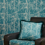 Bamboo in Cerulean - Wallpaper