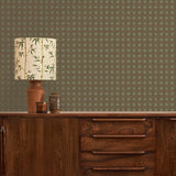Rattan in Petrol - Wallpaper