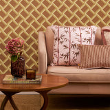 Trellis in Tan - Wallpaper