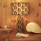 Chain of Fools Eco Velvet Drum Table Lamp - Jade