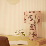 Cliftonville Cowgirls Linen Drum Table Lamp - Motel