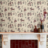 Cliftonville Cowgirls Lasso - Wallpaper