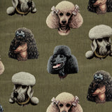 Poodle Parlour in Moss - Fabric