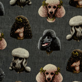 Poodle Parlour in Midnight - Fabric