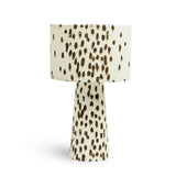 Tottenham Dalmatian Eco Velvet Drum Table Lamp - Cocoa