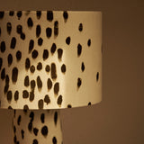 Tottenham Dalmatian Eco Velvet Drum Table Lamp - Cocoa