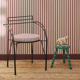 Nanny's Stripe in Poppy - Wallpaper