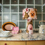 Big Pansy Eco Velvet Drum Table Lamp - Vintage