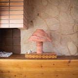 1970 Linen Cone Table Lamp - Rosa
