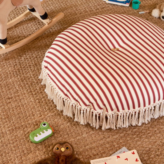 Floor Cushion - Nanny's Stripe - Poppy