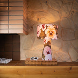 Big Pansy Eco Velvet Drum Table Lamp - Vintage