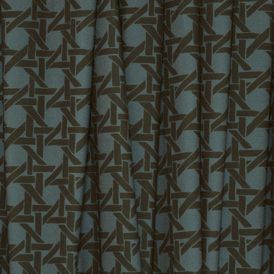 Rattan in Petrol - Fabric