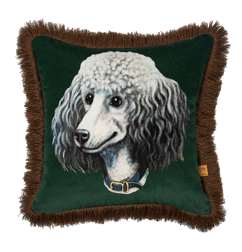 Cushion Front - Poodle Parlour Velvet  - Brian