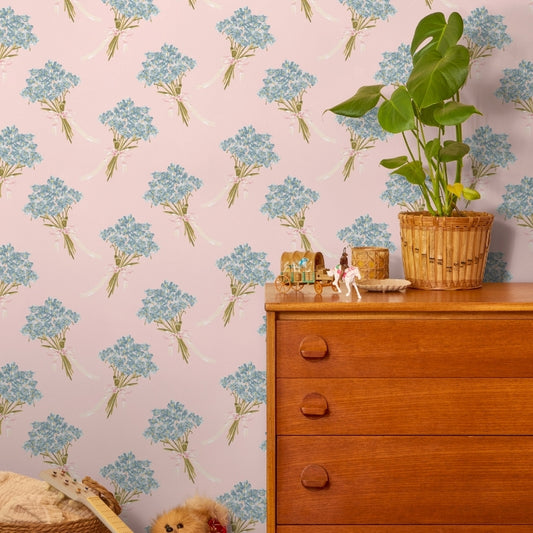 Forget me Notes in Blossom - Wallpaper