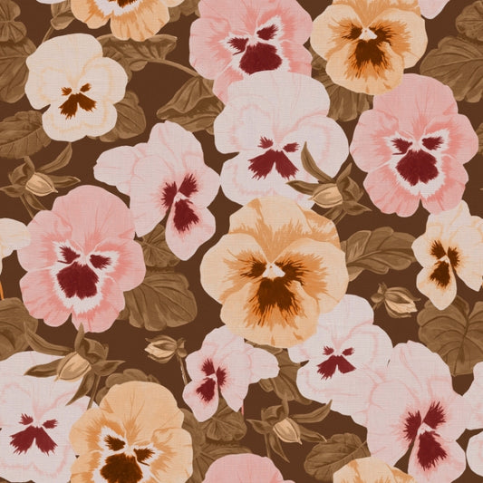 Big Pansy in Vintage - Wallpaper