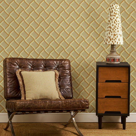 Trellis in Sepia - Wallpaper