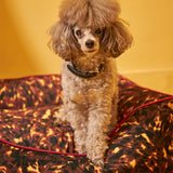 Lonesome George Velvet Dog Bed - Walnut