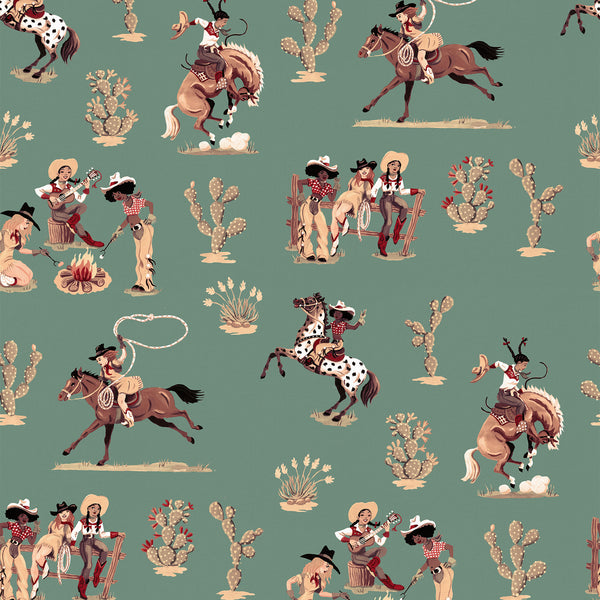Cliftonville Cowgirls Mirage - Wallpaper