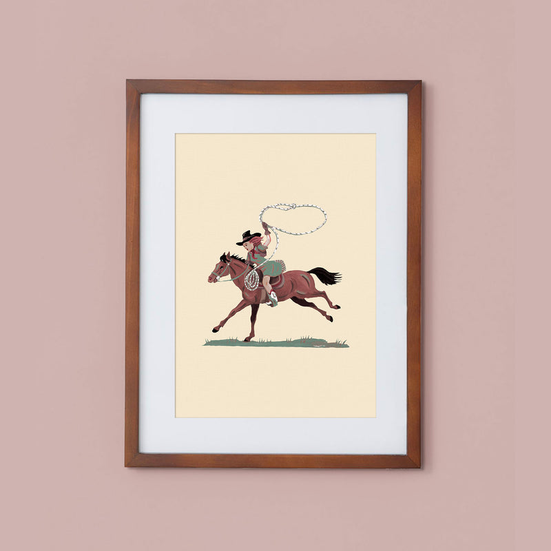 Cliftonville Cowgirl Art Print - Lasso