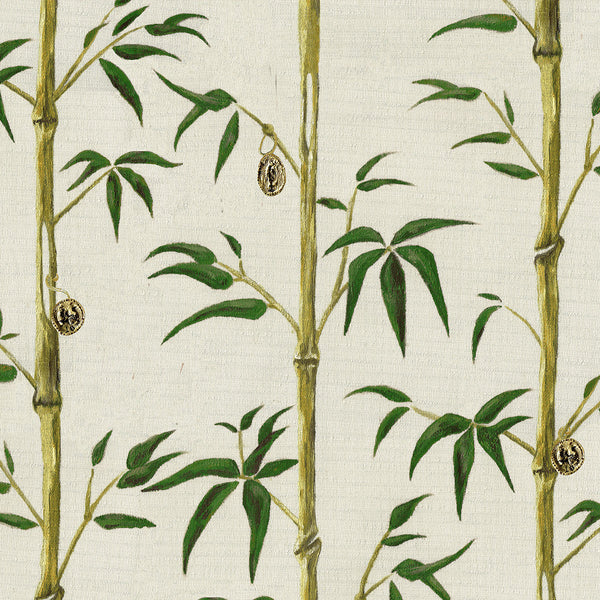 Money Tree in Bamboo - Wallpaper