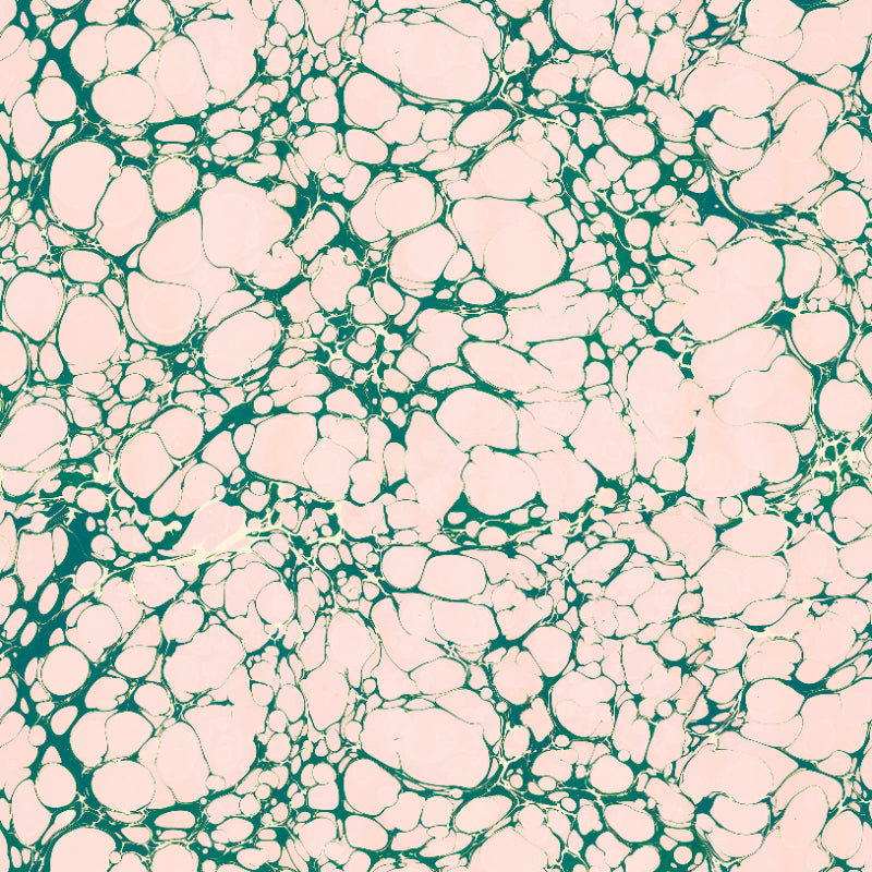 Margate Marble in Emerald Pinky - Wallpaper