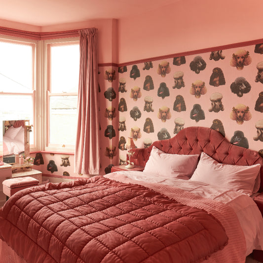 Poodle Parlour in Pink Paws - Wallpaper