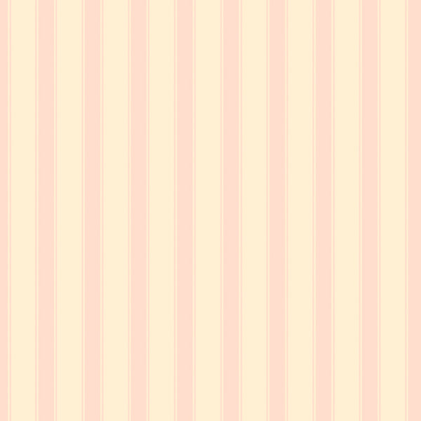 Nanny's Stripe in Rose - Wallpaper