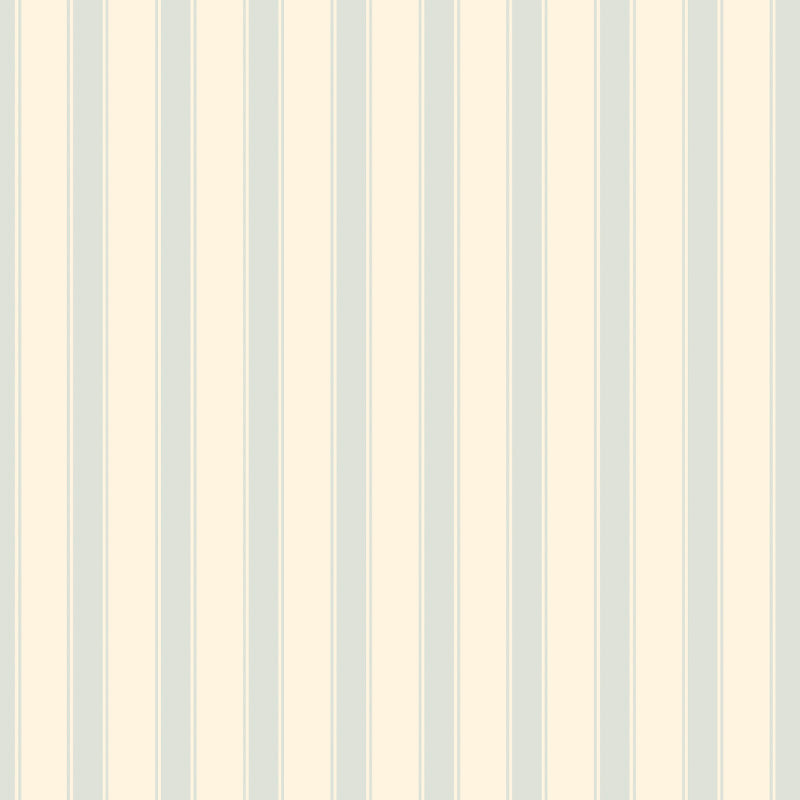 Nanny's Stripe en Bluebell - Papel pintado