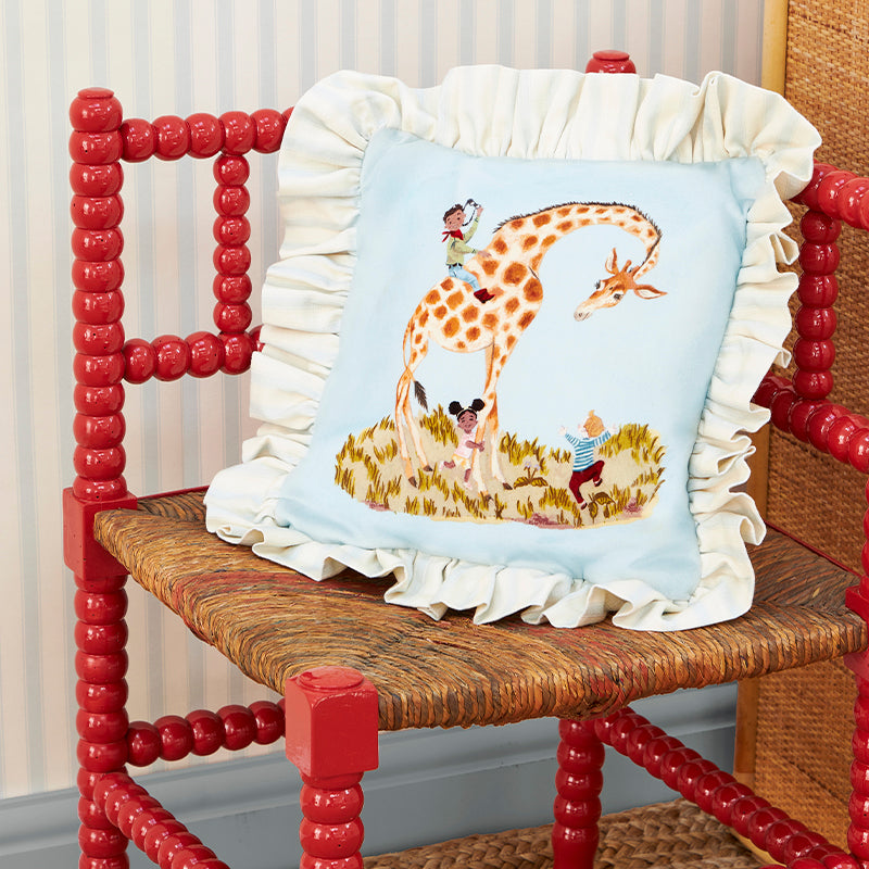 Frilled Worry Cushion - Giraffe