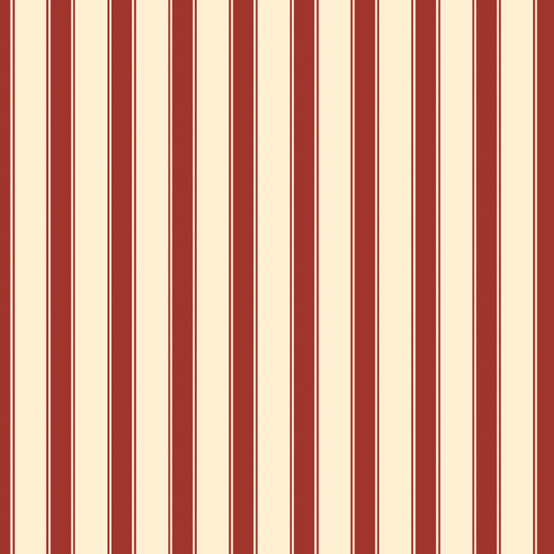 Nanny's Stripe in Poppy - Wallpaper