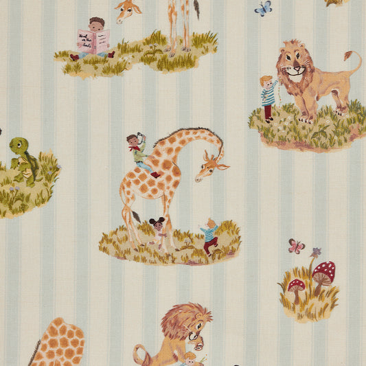 Story Time in Bluebell Stripe- Fabric