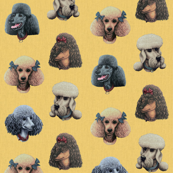 Poodle Parlour in Retro - Wallpaper